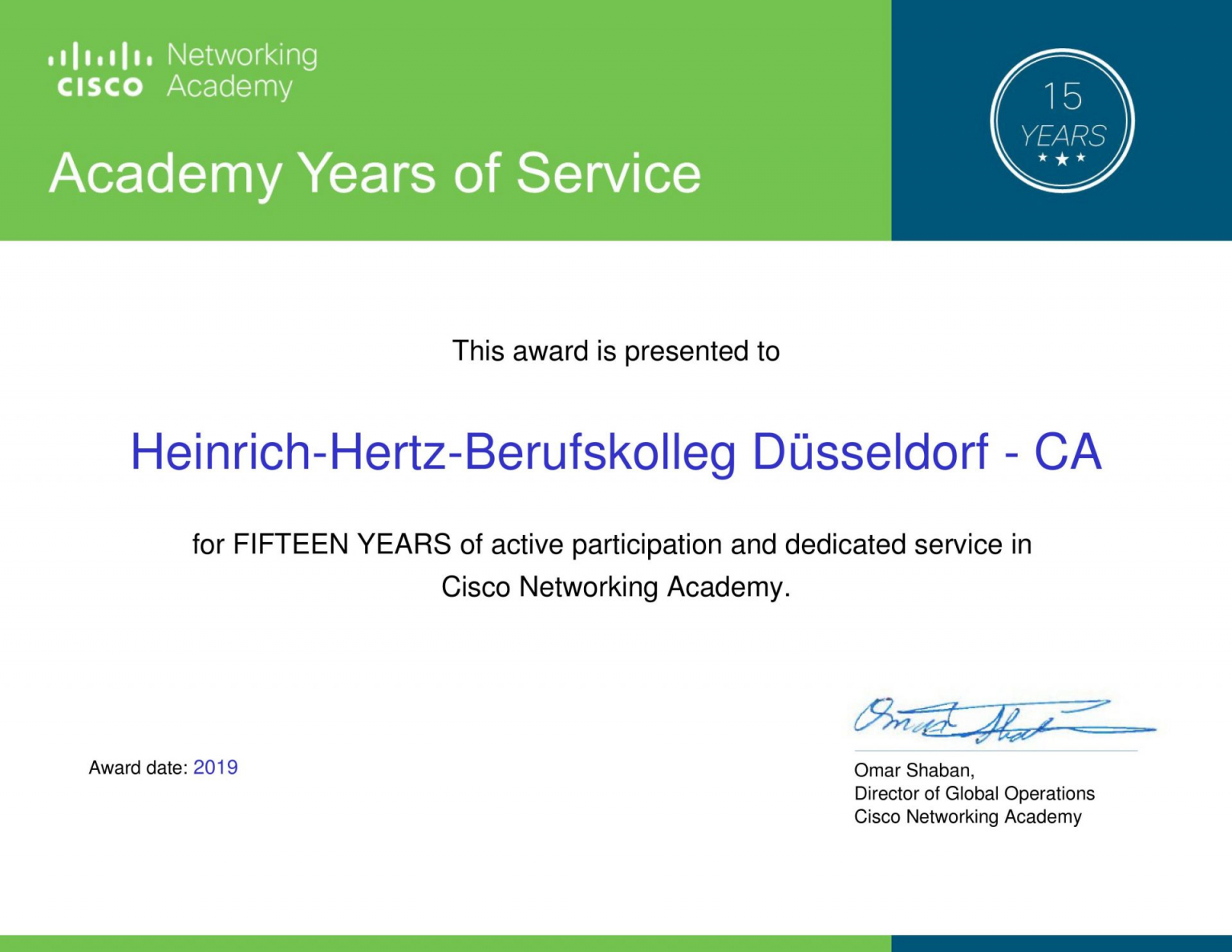 Cisco netacad zertifikat heinrich hertz berufskolleg